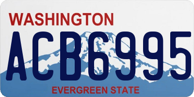 WA license plate ACB6995