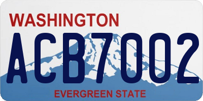 WA license plate ACB7002