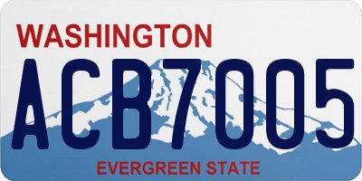 WA license plate ACB7005