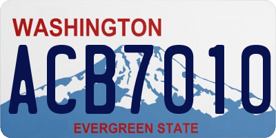 WA license plate ACB7010