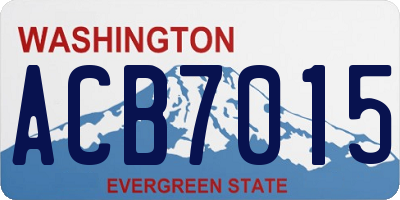 WA license plate ACB7015