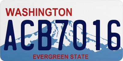 WA license plate ACB7016