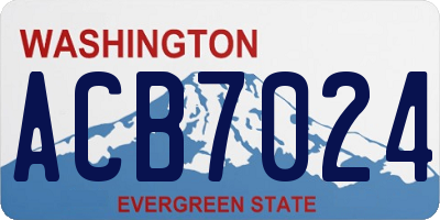WA license plate ACB7024