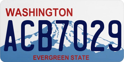 WA license plate ACB7029