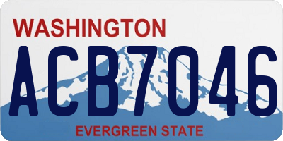 WA license plate ACB7046