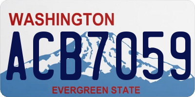 WA license plate ACB7059