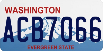 WA license plate ACB7066