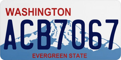 WA license plate ACB7067