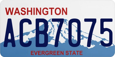 WA license plate ACB7075