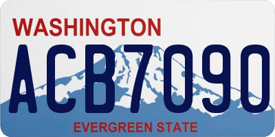 WA license plate ACB7090
