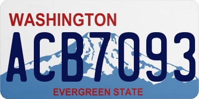 WA license plate ACB7093