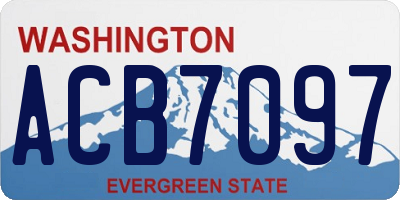 WA license plate ACB7097