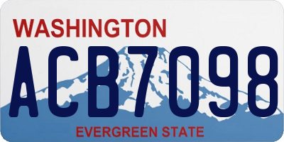 WA license plate ACB7098