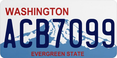 WA license plate ACB7099