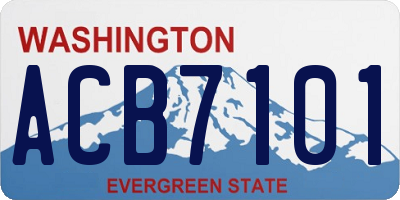 WA license plate ACB7101