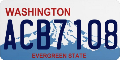 WA license plate ACB7108