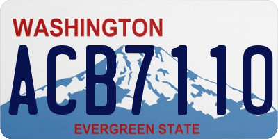 WA license plate ACB7110