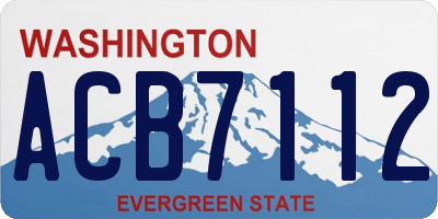 WA license plate ACB7112