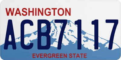 WA license plate ACB7117