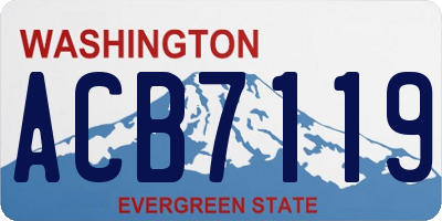 WA license plate ACB7119