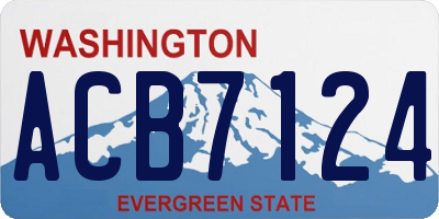 WA license plate ACB7124