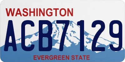 WA license plate ACB7129