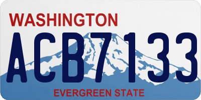 WA license plate ACB7133