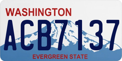 WA license plate ACB7137