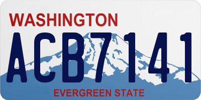 WA license plate ACB7141
