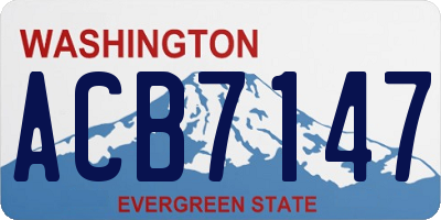 WA license plate ACB7147