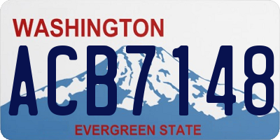 WA license plate ACB7148