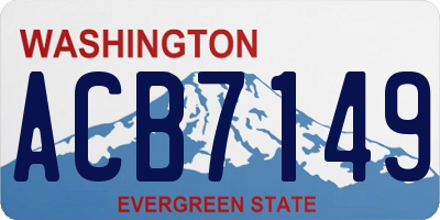 WA license plate ACB7149