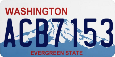WA license plate ACB7153