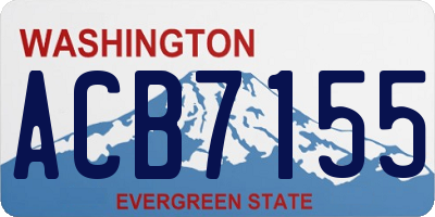 WA license plate ACB7155
