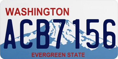 WA license plate ACB7156