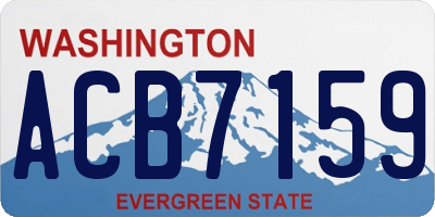 WA license plate ACB7159