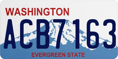 WA license plate ACB7163