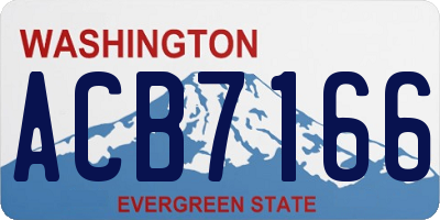 WA license plate ACB7166