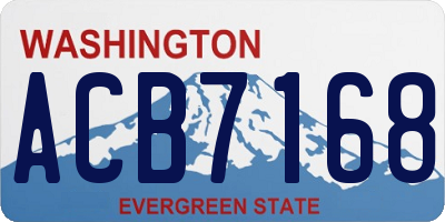 WA license plate ACB7168