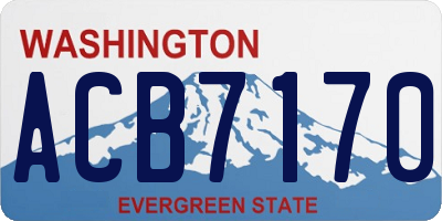 WA license plate ACB7170