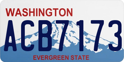 WA license plate ACB7173