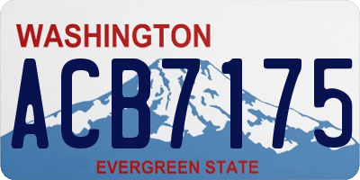 WA license plate ACB7175