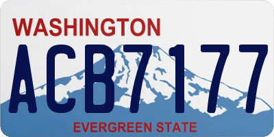 WA license plate ACB7177
