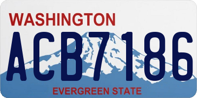 WA license plate ACB7186