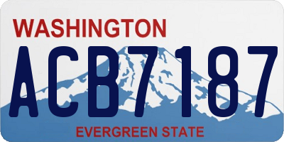 WA license plate ACB7187