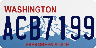 WA license plate ACB7199