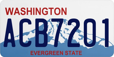 WA license plate ACB7201