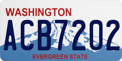 WA license plate ACB7202
