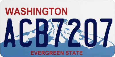 WA license plate ACB7207