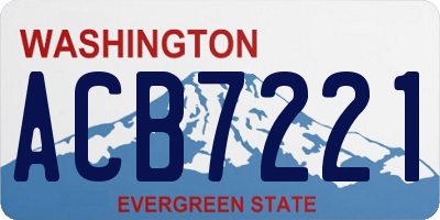 WA license plate ACB7221